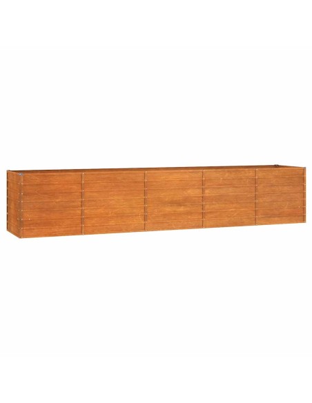 Градинска повдигната леха ръждив 400x80x77 см кортенова стомана