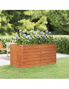 Градинска повдигната леха ръждив 160x80x77 см кортенова стомана