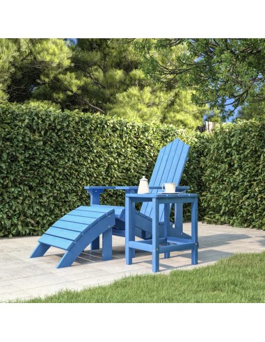 Градинска маса Adirondack, аква синьо, 38x38x46 см, HDPE