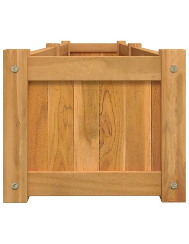 Повдигната леха 150x30x25 см тиково дърво масив