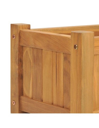Повдигната леха 150x30x25 см тиково дърво масив