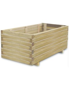 Повдигната леха, 100x50x40 см, дървена, правоъгълна