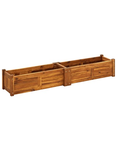 Градинска повдигната леха, акациево дърво, 150x30x25 см