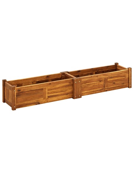 Градинска повдигната леха, акациево дърво, 150x30x25 см