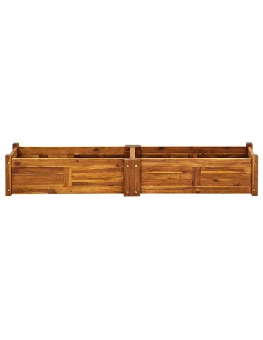 Градинска повдигната леха, акациево дърво, 150x30x25 см