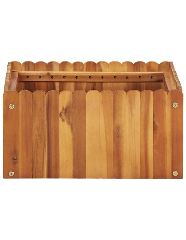 Градинска повдигната леха, 50x50x25 см, акациево дърво масив