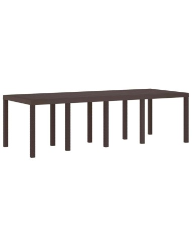 Градинска маса Кафяво 250 x 100 x 73 см полиратан