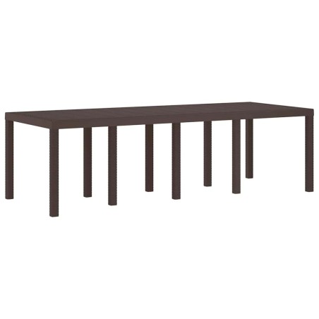 Градинска маса Кафяво 250 x 100 x 73 см полиратан