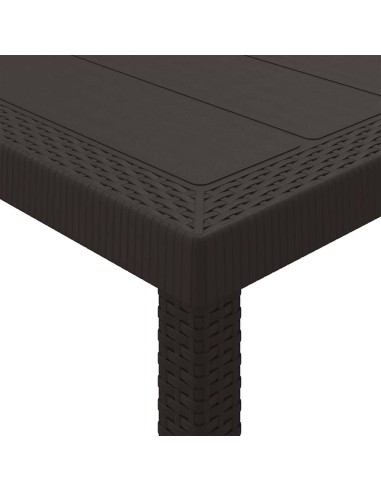 Градинска маса Кафяво 250 x 100 x 73 см полиратан
