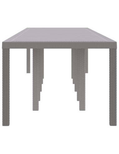 Градинска маса Светлосиво 350 x 100 x 73 см полиратан