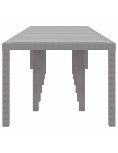 Градинска маса Светлосиво 400 x 100 x 73 см полиратан