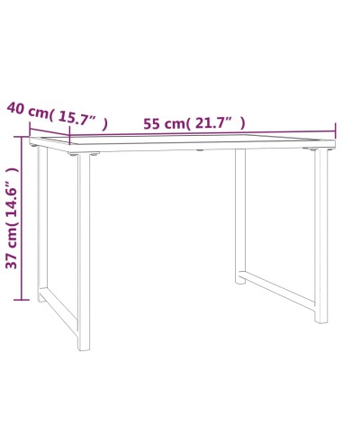 Градинска маса антрацит 55x40x37 cм стомана