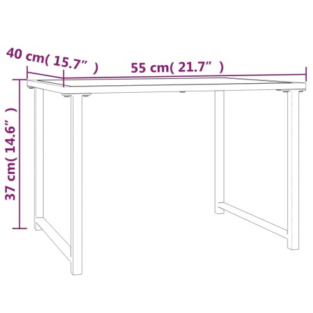 Градинска маса антрацит 55x40x37 cм стомана