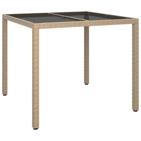 Градинска маса за хранене Бежово 90 x 90 x 75 cm Полиратан