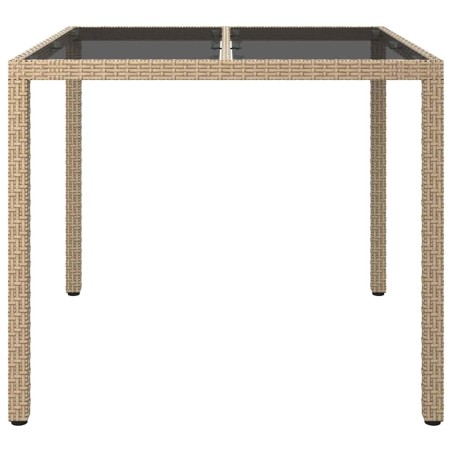 Градинска маса за хранене Бежово 90 x 90 x 75 cm Полиратан