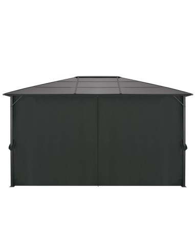 Шатра с пердета, алуминий, 4x3x2,6 м, черна