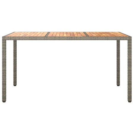 Градинска маса за хранене Сив 150 x 90 x 75 cm Полиратан