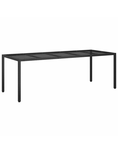 Градинска маса за хранене Чист черен 250 x 100 x 75 см