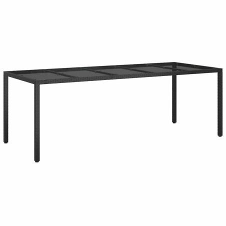Градинска маса за хранене Чист черен 250 x 100 x 75 см