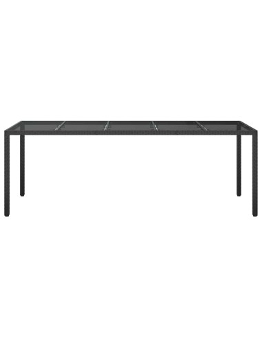 Градинска маса за хранене Чист черен 250 x 100 x 75 см