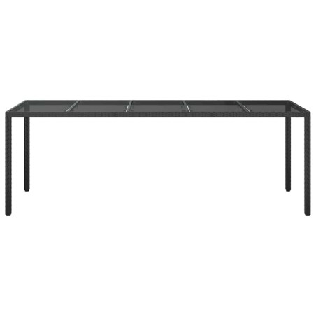 Градинска маса за хранене Чист черен 250 x 100 x 75 см