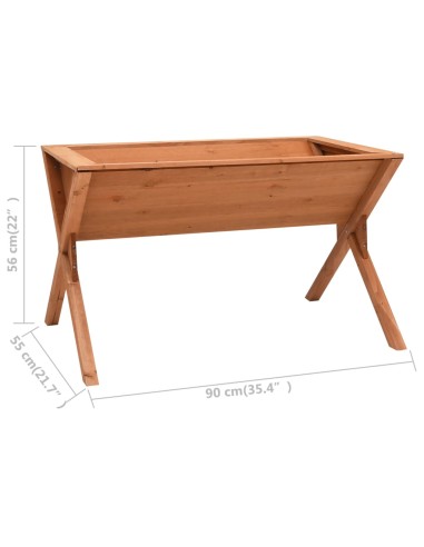 Градинска повдигната леха, 90x55x56 см, чам