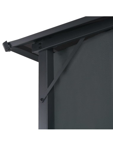 Шатра с пердета, алуминий, 4x3x2,6 м, черна