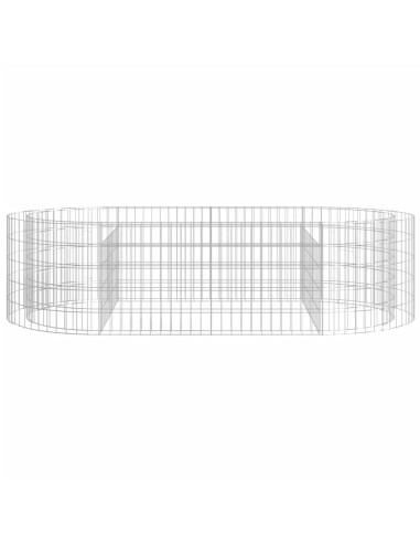 Габион повдигната леха, поцинковано желязо, 200x100x50 cм