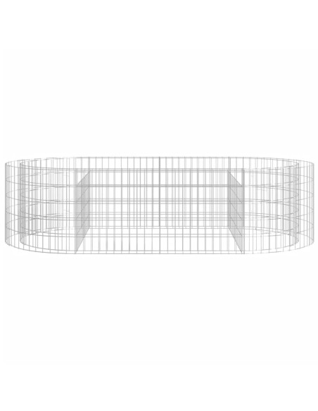Габион повдигната леха, поцинковано желязо, 200x100x50 cм