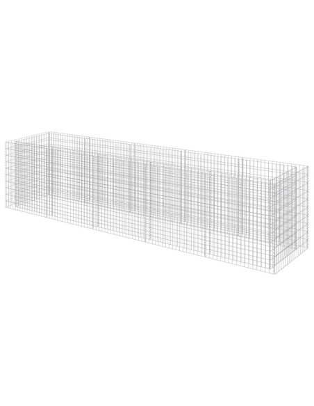 Габион повдигната леха, поцинкована стомана, 450x90x100 cм