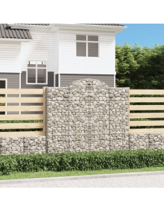 Дъговидна габионна кошница 200x30x180/200 см поцинковано желязо