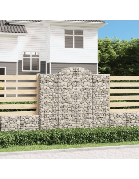 Дъговидна габионна кошница 200x30x180/200 см поцинковано желязо