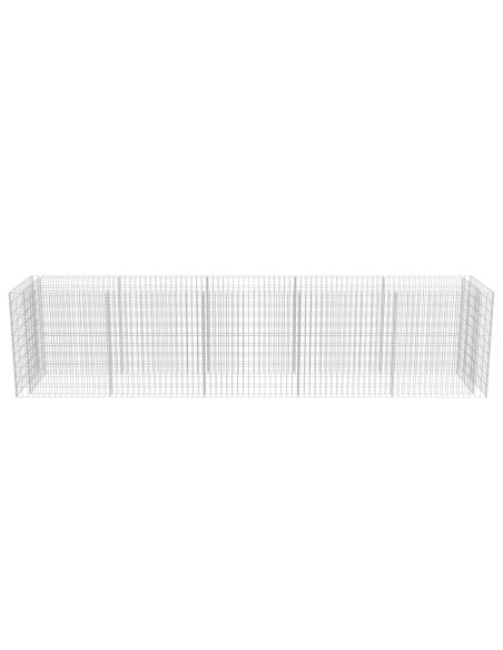 Габион повдигната леха, поцинкована стомана, 450x90x100 cм