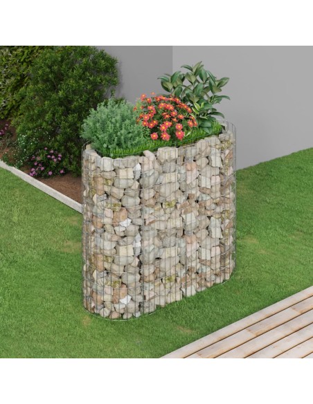 Габион повдигната леха, поцинковано желязо, 120x50x100 cм