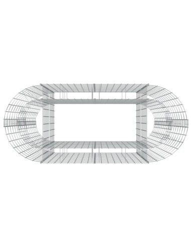 Габион повдигната леха, поцинковано желязо, 120x50x100 cм