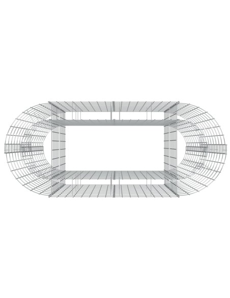 Габион повдигната леха, поцинковано желязо, 120x50x100 cм