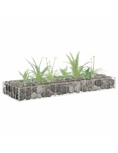 Габион повдигната леха, поцинкована стомана, 90x30x10 cм