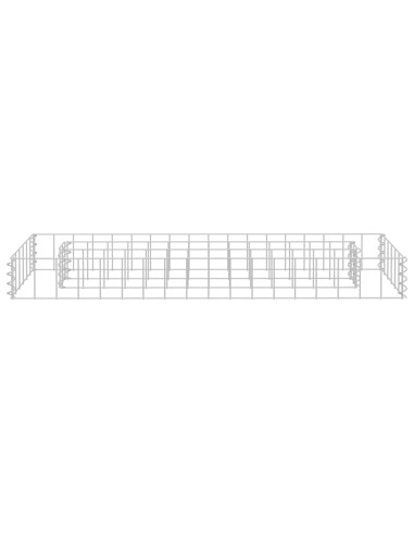Габион повдигната леха, поцинкована стомана, 90x30x10 cм