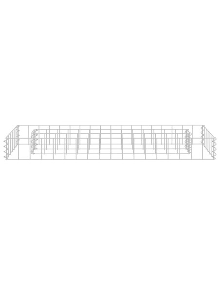 Габион повдигната леха, поцинкована стомана, 90x30x10 cм