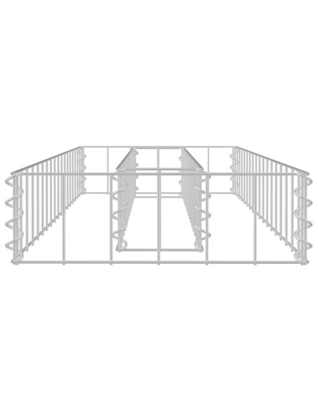 Габион повдигната леха, поцинкована стомана, 90x30x10 cм