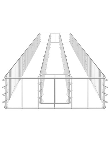 Габион повдигната леха, поцинкована стомана, 360x30x10 cм