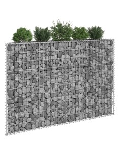 Габион повдигната леха трапец поцинкована стомана 150x20x100 см