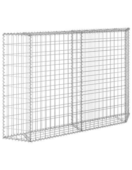 Габион повдигната леха трапец поцинкована стомана 150x20x100 см