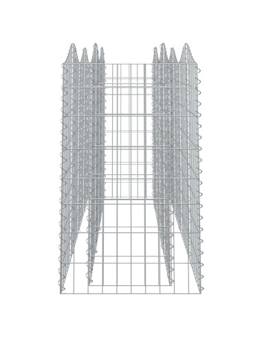 Извит габион повдигната леха 200x50x100 см поцинковано желязо
