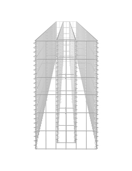 Габион повдигната леха, поцинкована стомана, 360x30x60 cм