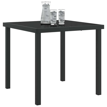 Градинска маса Черно 80 x 80 x 73 см Масивна тикова дървесина