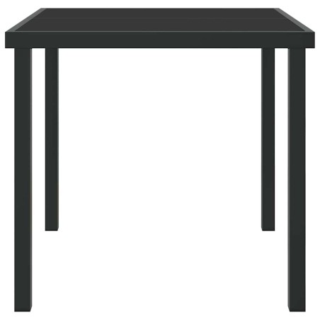 Градинска маса Черно 80 x 80 x 73 см Масивна тикова дървесина