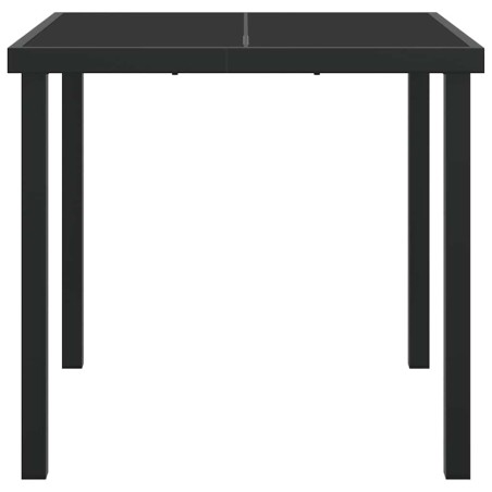 Градинска маса Черно 80 x 80 x 73 см Масивна тикова дървесина