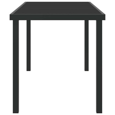 Градинска маса Черно 140 x 80 x 73 см Масивна тикова дървесина