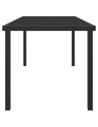 Градинска маса Черно 160 x 80 x 73 см Масивна тикова дървесина